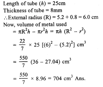 RS Aggarwal Solutions for Class 9 Maths Chapter 13–Volume and Surface Area Ex 13B Question 16