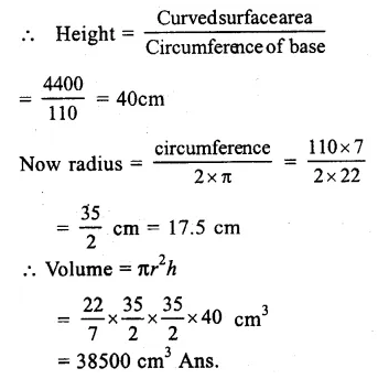 RS Aggarwal Solutions for Class 9 Maths Chapter 13–Volume and Surface Area Ex 13B Question 5