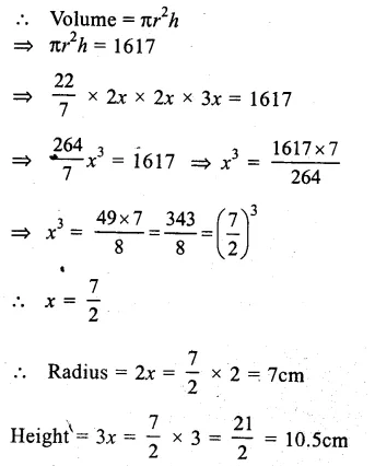 RS Aggarwal Solutions for Class 9 Maths Chapter 13–Volume and Surface Area Ex 13B Question 6