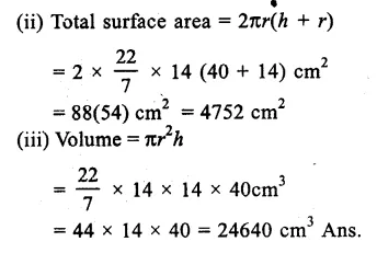 RS Aggarwal Solutions for Class 9 Maths Chapter 13–Volume and Surface Area Ex 13B Question 2