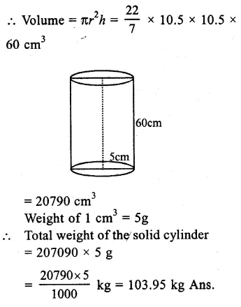 RS Aggarwal Solutions for Class 9 Maths Chapter 13–Volume and Surface Area Ex 13B Question 3