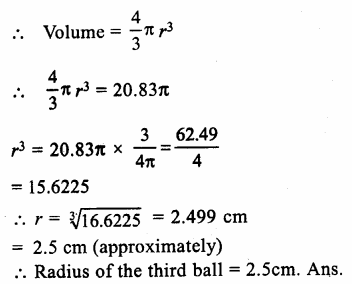 RS Aggarwal Solutions for Class 9 Maths Chapter 13–Volume and Surface Area Ex 13D Question 16