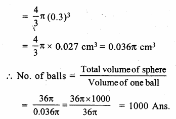 RS Aggarwal Solutions for Class 9 Maths Chapter 13–Volume and Surface Area Ex 13D Question 9