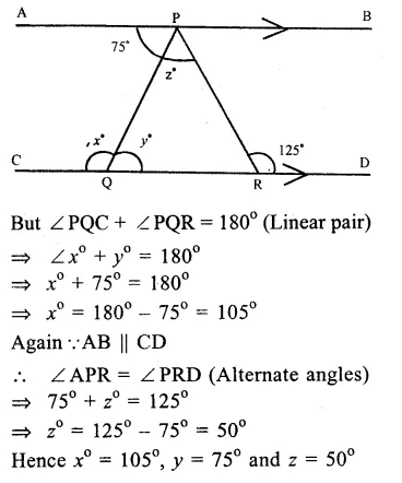 RS Aggarwal Solutions for Class 9 Maths Chapter 4–Lines and Triangles Ex 4A Question 14