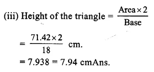RS Aggarwal Solutions for Class 9 Maths Chapter 7–Areas Question 11