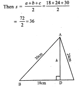RS Aggarwal Solutions for Class 9 Maths Chapter 7–Areas Question 4