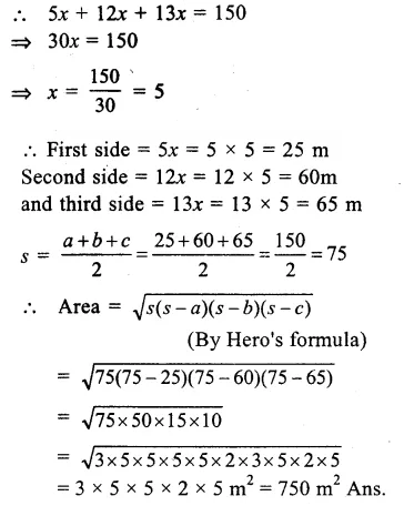 RS Aggarwal Solutions for Class 9 Maths Chapter 7–Areas Question 6