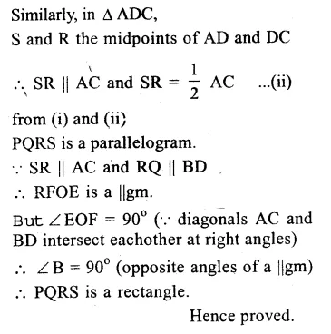 RS Aggarwal Solutions for Class 9 Maths Chapter 9–Quadrilaterals and Parallelograms Ex 9C Question 13