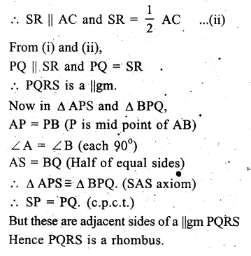 RS Aggarwal Solutions for Class 9 Maths Chapter 9–Quadrilaterals and Parallelograms Ex 9C Question 9