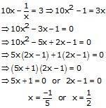 RS Aggarwal Solutions for Class 10 Maths Chapter 4–Quadratic Equations Exercise 10A Question 29