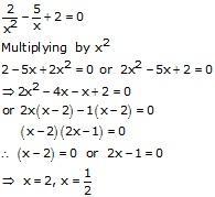 RS Aggarwal Solutions for Class 10 Maths Chapter 4–Quadratic Equations Exercise 10A Question 30