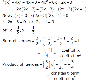 RS Aggarwal Solutions for Class 10 Maths Chapter 2–Polynomials Exercise 2A Question 3