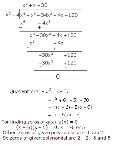 RS Aggarwal Solutions for Class 10 Maths Chapter 2–Polynomials Exercise 2B Question 14