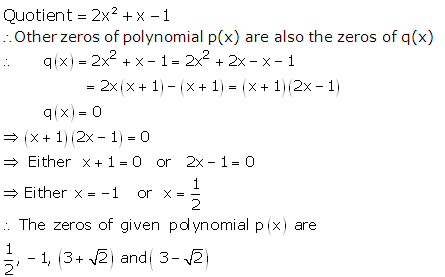 RS Aggarwal Solutions for Class 10 Maths Chapter 2–Polynomials Exercise 2B Question 17