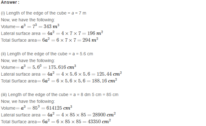 RS Aggarwal Solutions for Class 8 Maths Chapter 20–Volume and Surface Area of Solids Ex 20A Q25