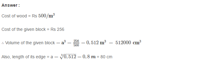 RS Aggarwal Solutions for Class 8 Maths Chapter 20–Volume and Surface Area of Solids Ex 20A Q30