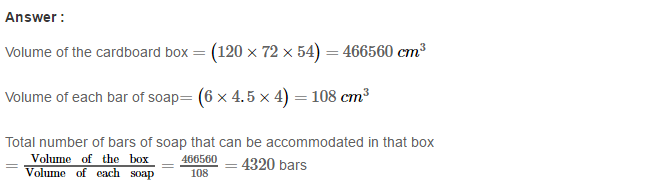 RS Aggarwal Solutions for Class 8 Maths Chapter 20–Volume and Surface Area of Solids Ex 20A Q6