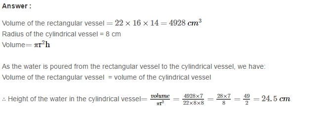RS Aggarwal Solutions for Class 8 Maths Chapter 20–Volume and Surface Area of Solids Ex 20B Q14