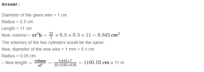 RS Aggarwal Solutions for Class 8 Maths Chapter 20–Volume and Surface Area of Solids Ex 20B Q15