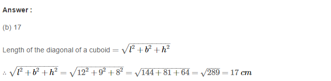 RS Aggarwal Solutions for Class 8 Maths Chapter 20–Volume and Surface Area of Solids Ex 20C Q1