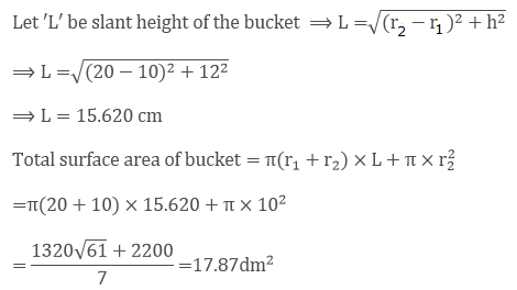 R D Sharma Solutions For Class 10 Maths Chapter 16 Surface Areas And Volumes ex 16.3 - 1