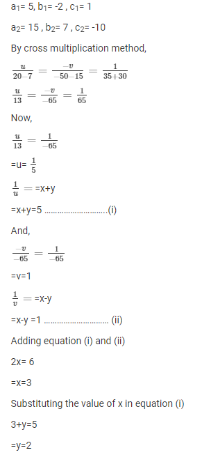 R D Sharma Solutions For Class 10 Maths Chapter 3 Pair of Linear Equations in Two Variables ex 3.4 - 18