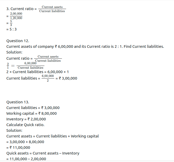 Maharashtra Board Solutions Class 12-Book Keeping & Accountancy: Chapter 9- Analysis of Financial Statements