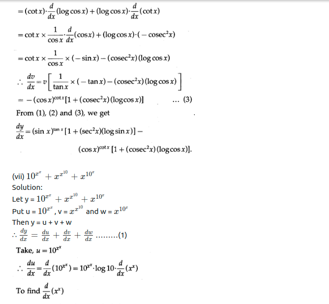 Maharashtra Board Solutions Class 12-Arts & Science Maths (Part 2): Chapter 1- Differentiation Ex 1.3