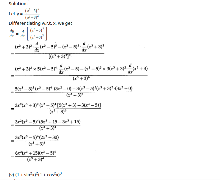 Maharashtra Board Solutions Class 12-Arts & Science Maths (Part 2): Chapter 1- Differentiation Ex 1.1