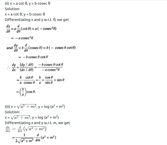 Maharashtra Board Solutions Class 12-Arts & Science Maths (Part 2): Chapter 1- Differentiation Ex 1.4