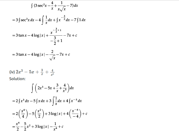 Maharashtra Board Solutions Class 12-Arts & Science Maths (Part 2): Chapter 3- Indefinite Integration Ex 3.1