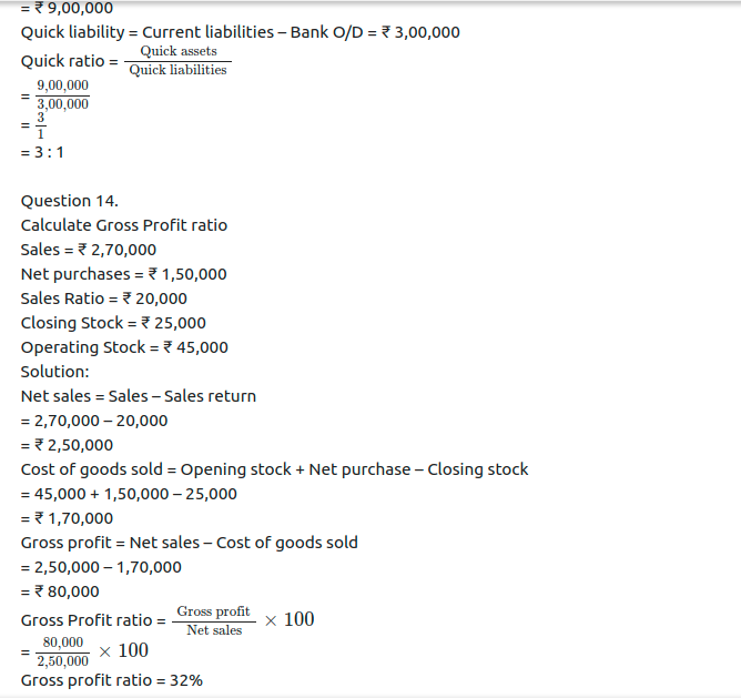 Maharashtra Board Solutions Class 12-Book Keeping & Accountancy: Chapter 9- Analysis of Financial Statements