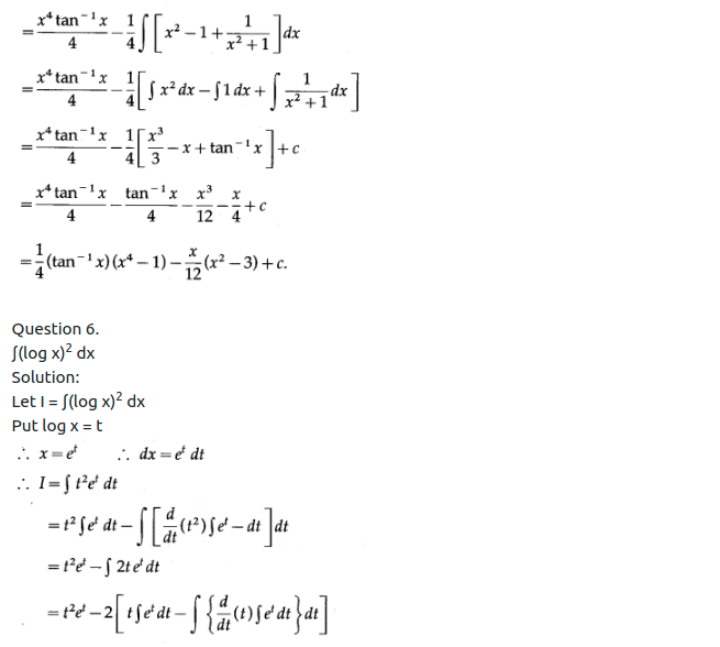 Maharashtra Board Solutions Class 12-Arts & Science Maths (Part 2): Chapter 3- Indefinite Integration Ex 3.3