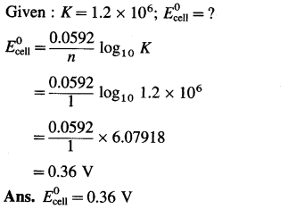 Maharashtra Board Solutions Class 12 Chemistry: Chapter 5- Electrochemistry Question 4.iv