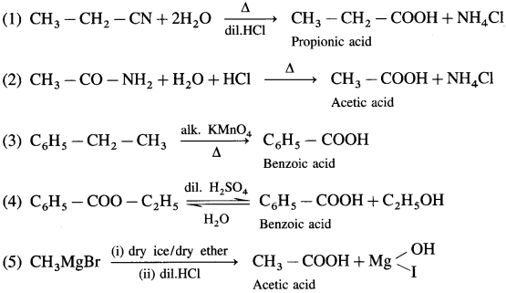 Maharashtra Board Solutions Class 12 Chemistry: Chapter 12- Aldehydes, Ketones and Carboxylic Acids Question 1