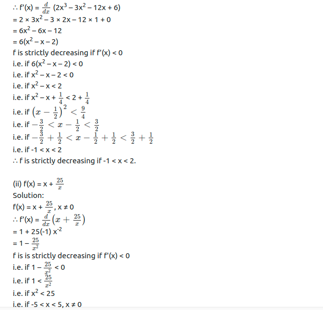 Maharashtra Board Solutions Class 12-Arts & Science Maths (Part 2): Chapter 2- Applications of Derivatives Ex 2.4