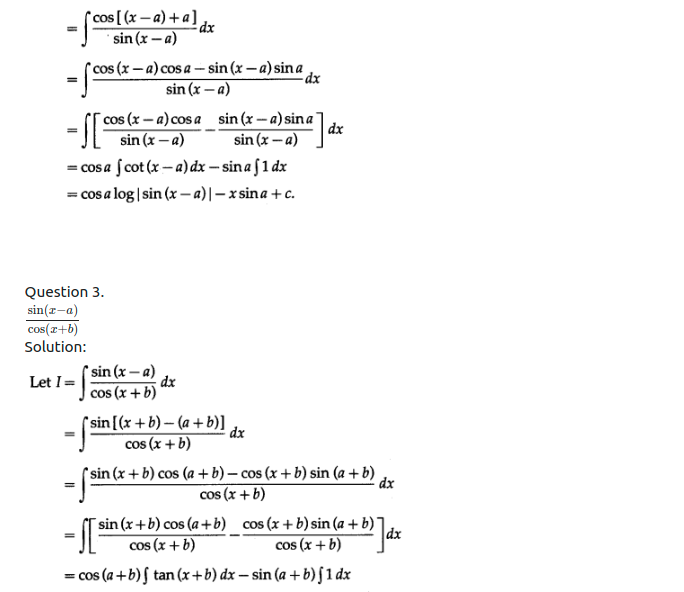 Maharashtra Board Solutions Class 12-Arts & Science Maths (Part 2): Chapter 3- Indefinite Integration Ex 3.2 (A)