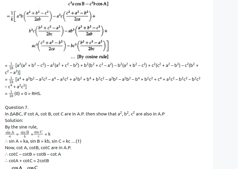 Maharashtra Board Solutions Class 12-Arts & Science Maths (Part 1): Chapter 3- Trigonometric Functions Ex 3.2