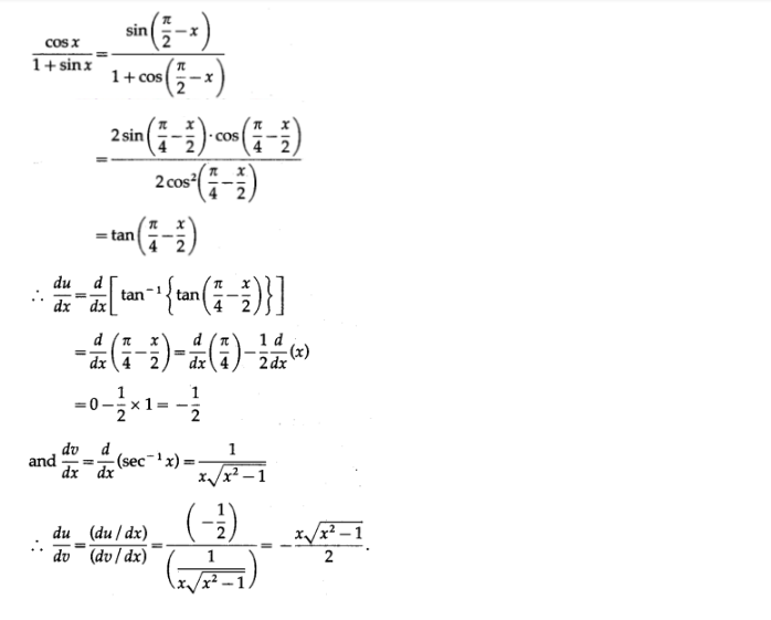 Maharashtra Board Solutions Class 12-Arts & Science Maths (Part 2): Chapter 1- Differentiation Ex 1.4