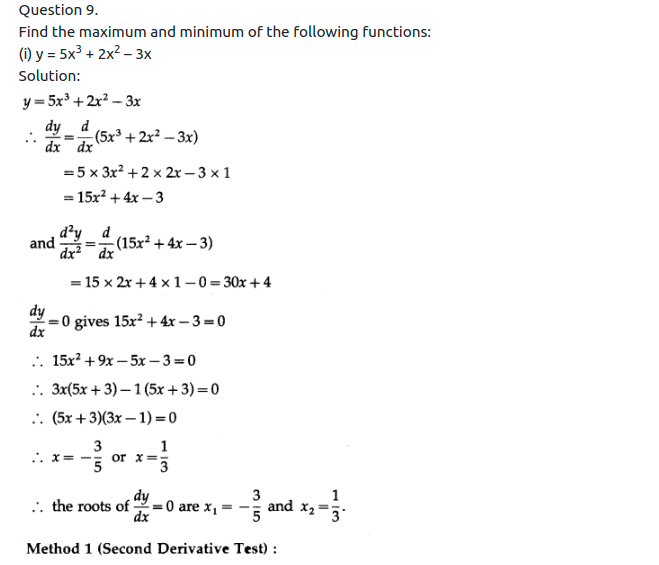 Maharashtra Board Solutions Class 12-Arts & Science Maths (Part 2): Chapter 2- Applications of Derivatives Ex 2.4