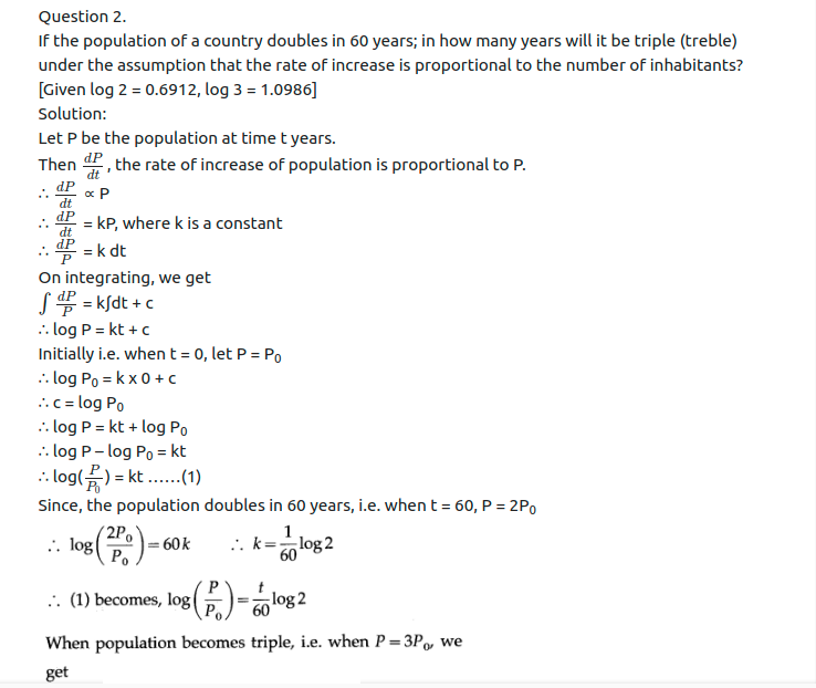 Maharashtra Board Solutions Class 12-Arts & Science Maths (Part 2): Chapter 6- Differential Equations Ex 6.6
