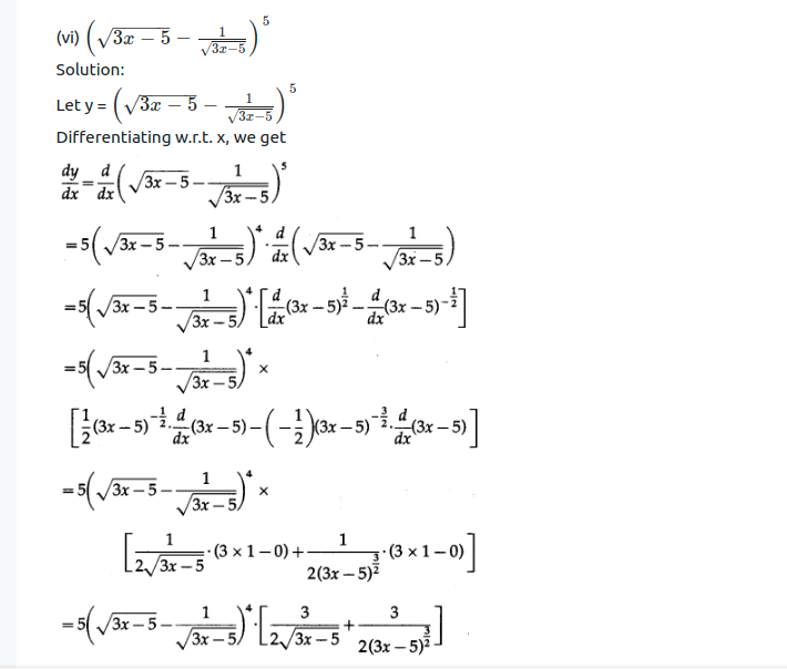 Maharashtra Board Solutions Class 12-Arts & Science Maths (Part 2): Chapter 1- Differentiation Ex 1.1