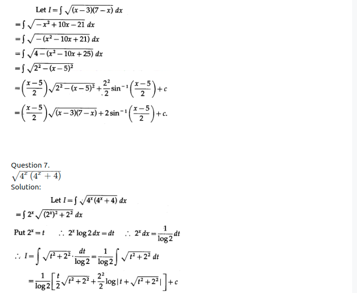 Maharashtra Board Solutions Class 12-Arts & Science Maths (Part 2): Chapter 3- Indefinite Integration Ex 3.3