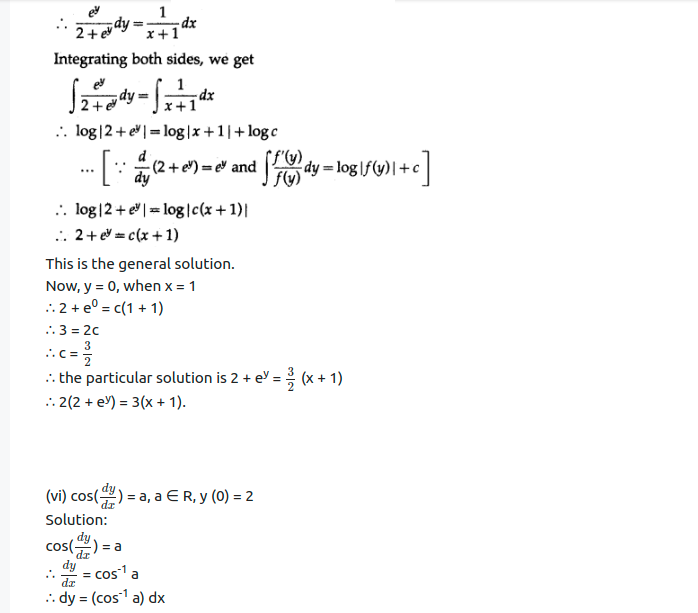 Maharashtra Board Solutions Class 12-Arts & Science Maths (Part 2): Chapter 6- Differential Equations Ex 6.3