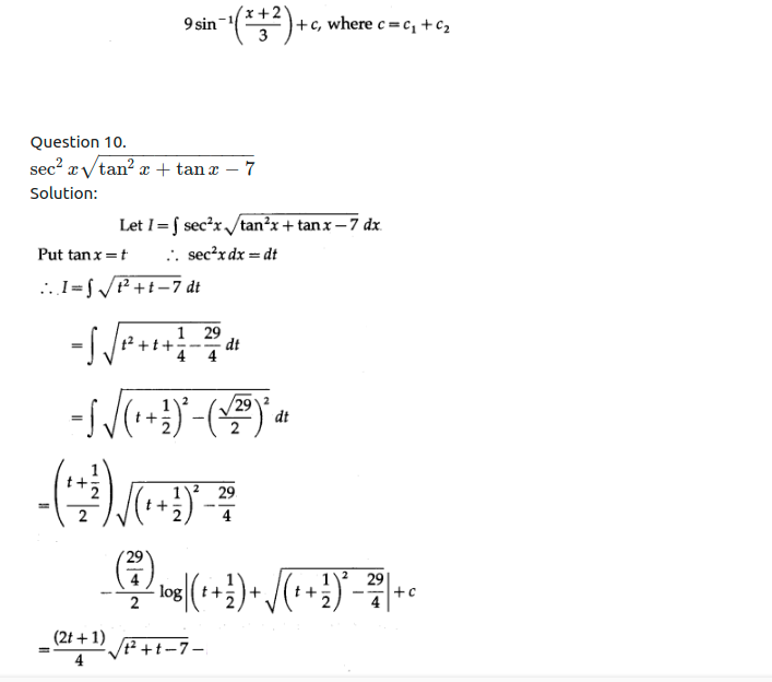 Maharashtra Board Solutions Class 12-Arts & Science Maths (Part 2): Chapter 3- Indefinite Integration Ex 3.3