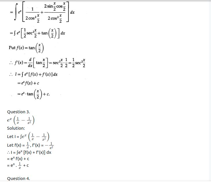 Maharashtra Board Solutions Class 12-Arts & Science Maths (Part 2): Chapter 3- Indefinite Integration Ex 3.3