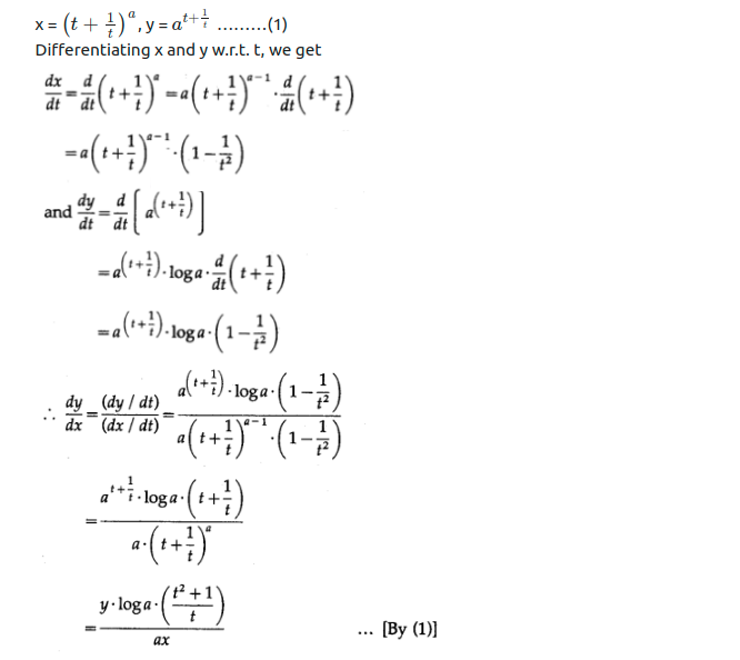 Maharashtra Board Solutions Class 12-Arts & Science Maths (Part 2): Chapter 1- Differentiation Ex 1.4