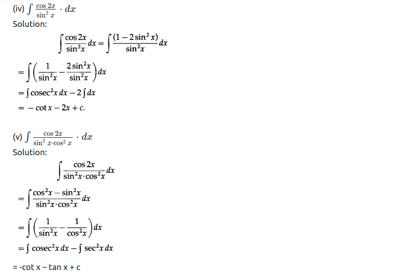 Maharashtra Board Solutions Class 12-Arts & Science Maths (Part 2): Chapter 3- Indefinite Integration Ex 3.1