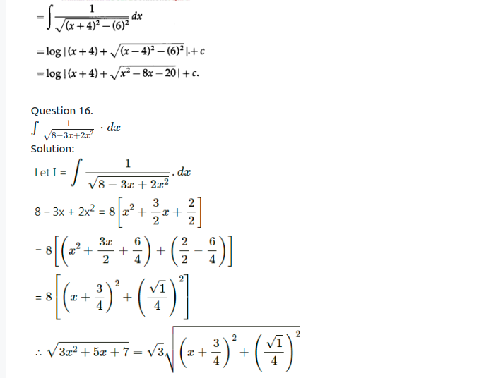 Maharashtra Board Solutions Class 12-Arts & Science Maths (Part 2): Chapter 3- Indefinite Integration Ex 3.2 (B)