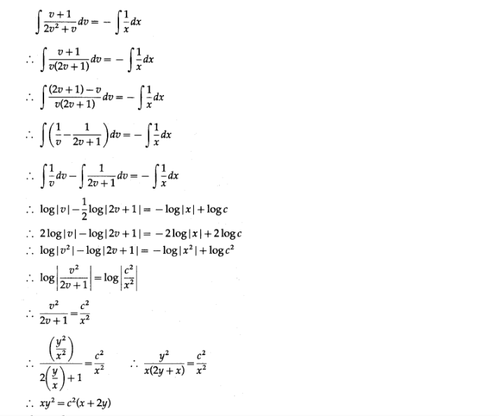 Maharashtra Board Solutions Class 12-Arts & Science Maths (Part 2): Chapter 6- Differential Equations Ex 6.4